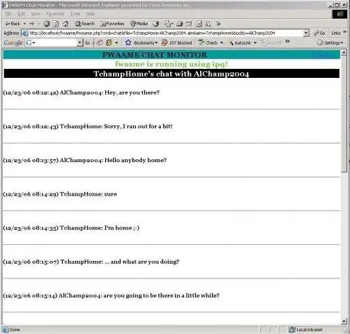 Download web tool or web app FWAAME - FW AIM Monitor