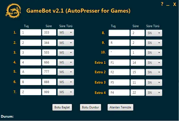 Download web tool or web app Game Bot