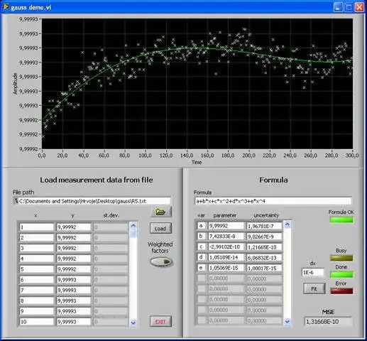 Download web tool or web app Gauss-Newton Curve Fitting