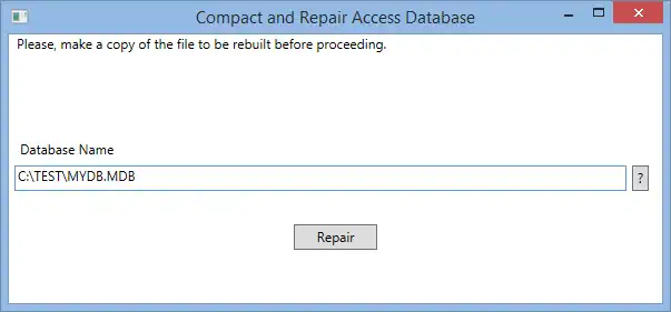 Download web tool or web app Gea.Net MDB Repair