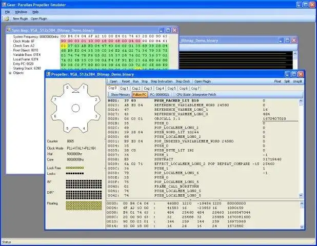 Download web tool or web app Gear: Parallax Propeller Debugger