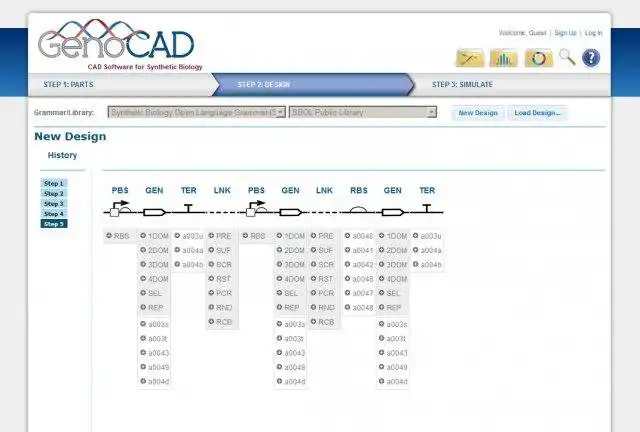 Download web tool or web app GenoCAD to run in Windows online over Linux online