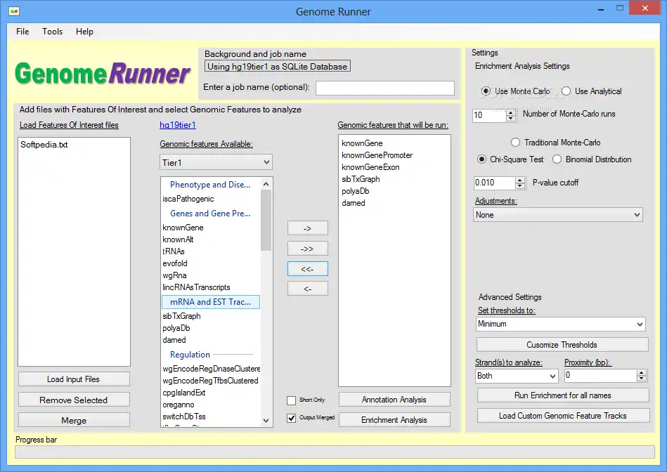 Download web tool or web app GenomeRunner