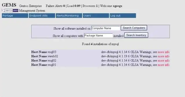 Download web tool or web app Gentoo Enterprise Management System