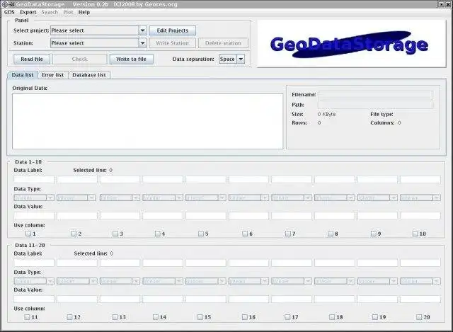 Download web tool or web app GeoDataStorage