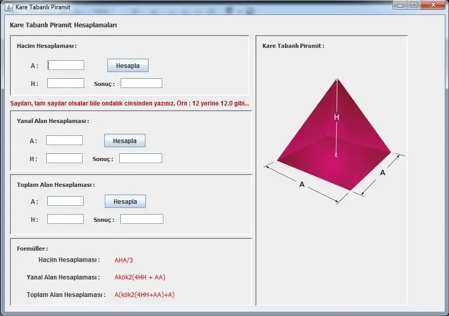 Download web tool or web app Geometri Hesaplamaları