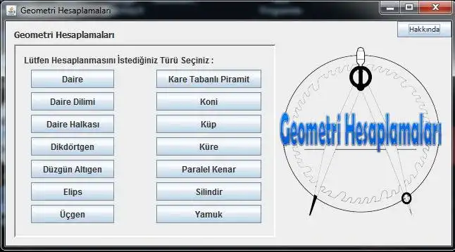 Download web tool or web app Geometri Hesaplamaları to run in Windows online over Linux online