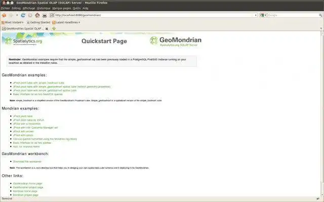 Download web tool or web app GeoMondrian to run in Linux online