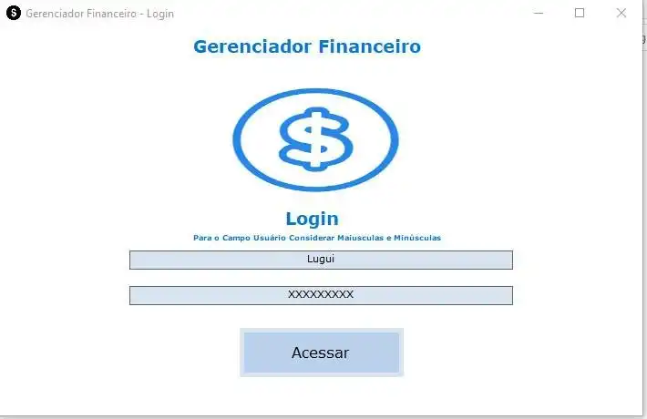 Download web tool or web app Gerenciador Financeiro