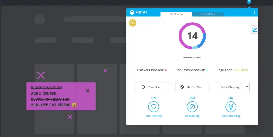 Download web tool or web app Ghostery