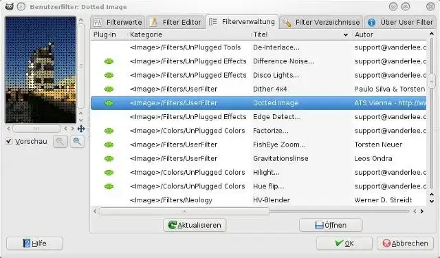 Download web tool or web app Gimp UserFilter