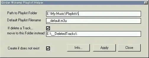 Download web tool or web app Girder to Winamp Playlist connector