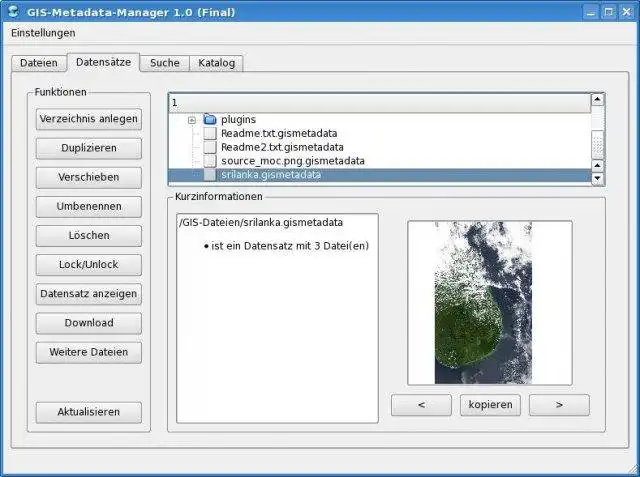 Download web tool or web app GIS Metadata Manager to run in Windows online over Linux online