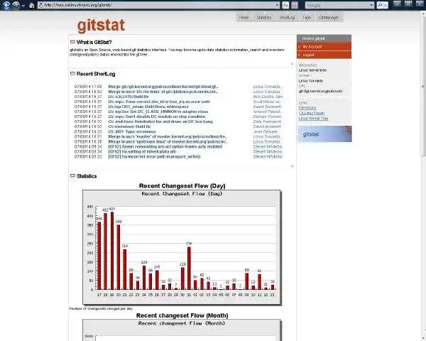 Download web tool or web app gitstat