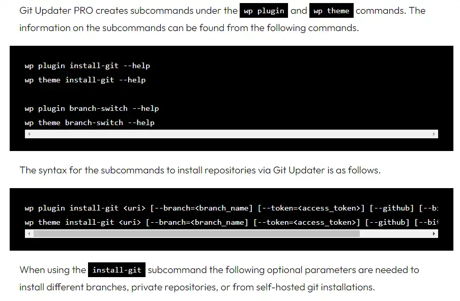 Download web tool or web app Git Updater