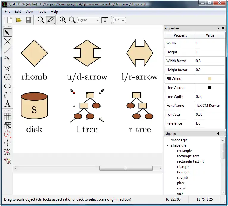 Download web tool or web app GLE - Graphics Layout Engine