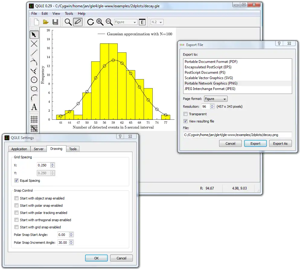 Download web tool or web app GLE - Graphics Layout Engine to run in Windows online over Linux online