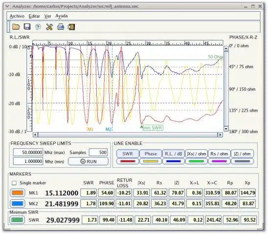 Download web tool or web app Gnome-Vector-Network-Analyzer to run in Linux online