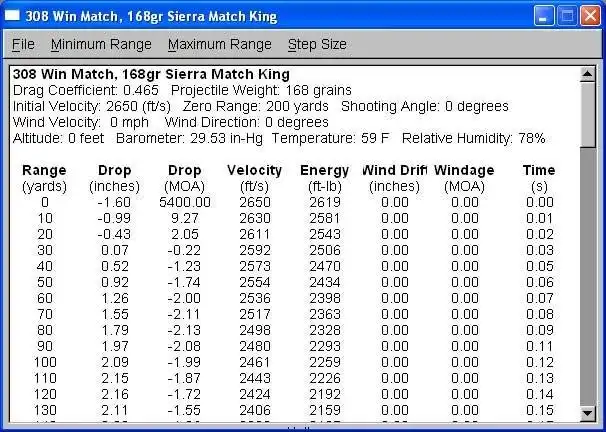 Download web tool or web app GNU Exterior Ballistics Computer