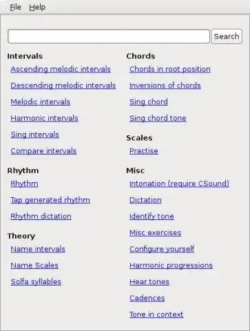 Download web tool or web app GNU Solfege