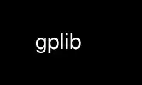 Run gplib in OnWorks free hosting provider over Ubuntu Online, Fedora Online, Windows online emulator or MAC OS online emulator