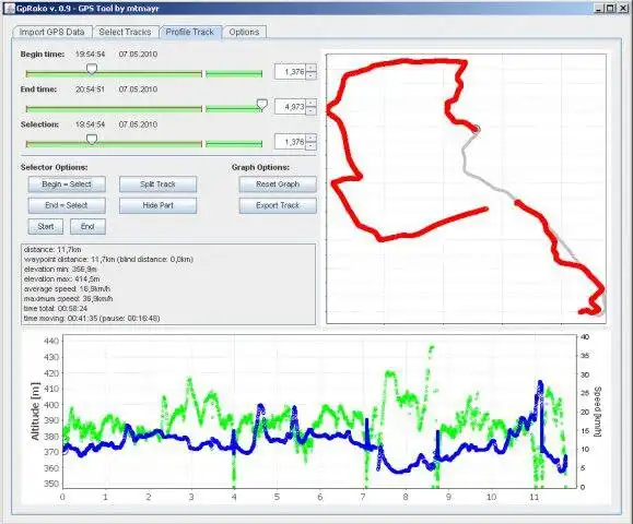 Download web tool or web app GpRoko - Track Analyzer to run in Windows online over Linux online