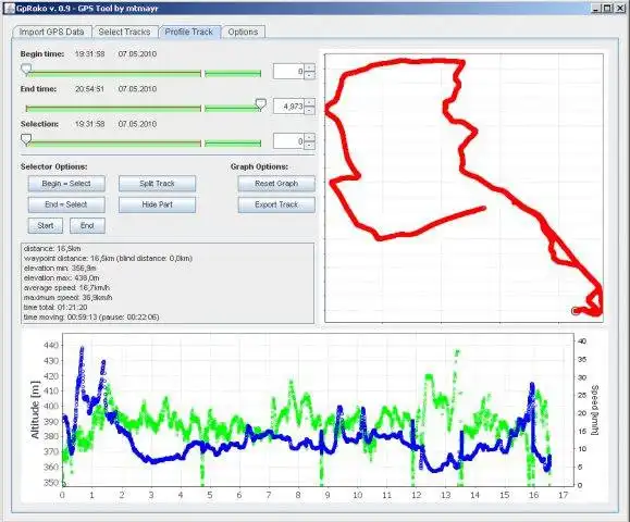 Download web tool or web app GpRoko - Track Analyzer to run in Windows online over Linux online