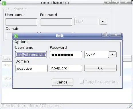 Download web tool or web app Graphical DynDns updater for Linux