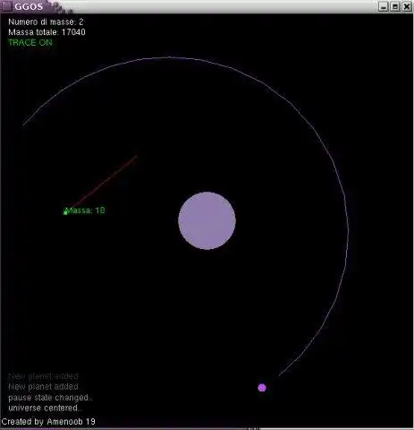 Download web tool or web app Graphical Gravity Orbit Simulator to run in Linux online