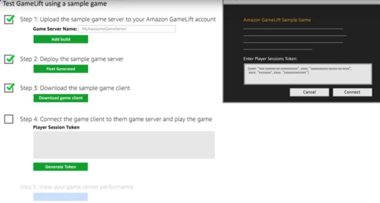 Download web tool or web app Graph NotebookAmazon GameLift Unity