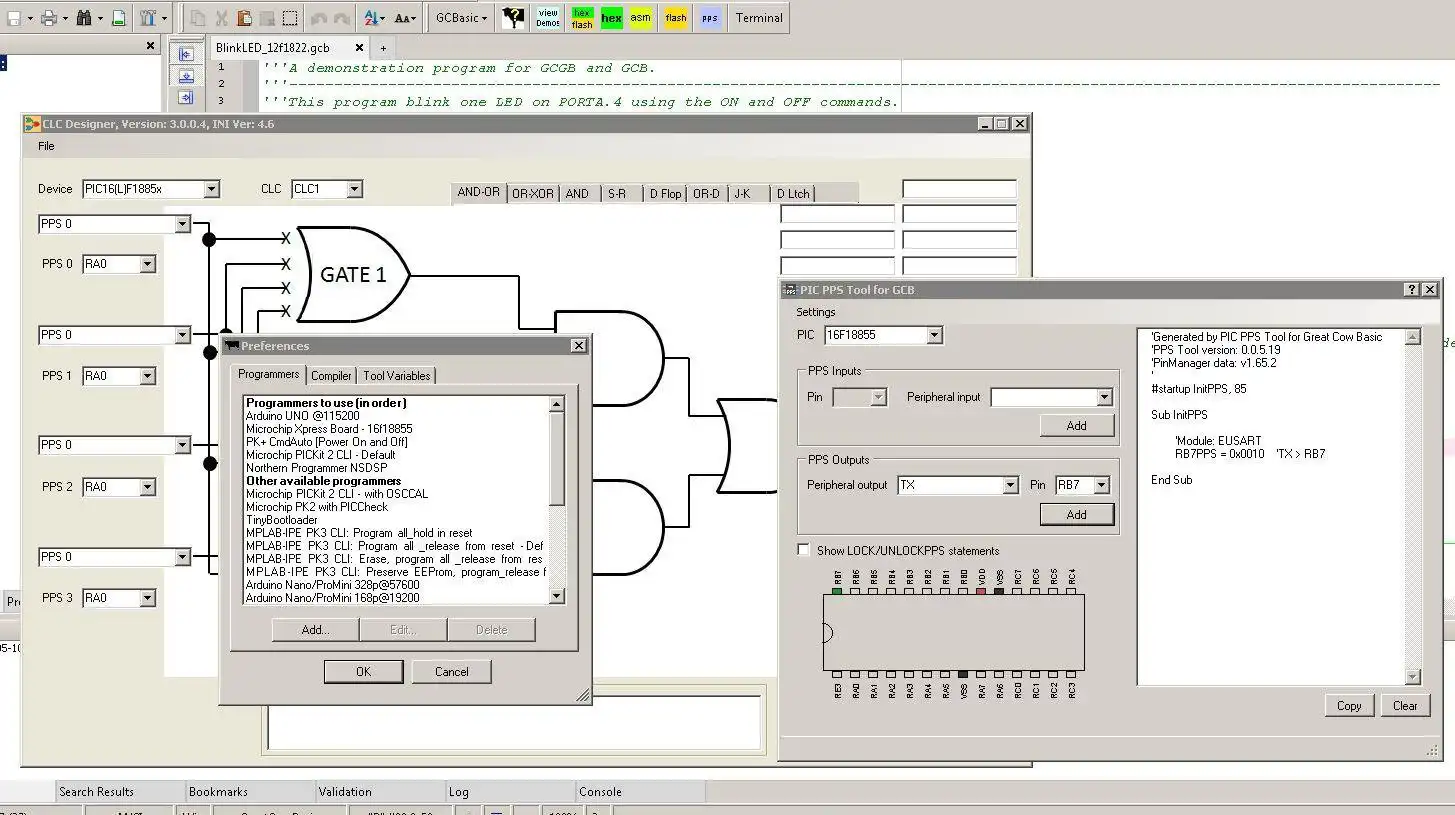 Download web tool or web app Great Cow BASIC to run in Windows online over Linux online