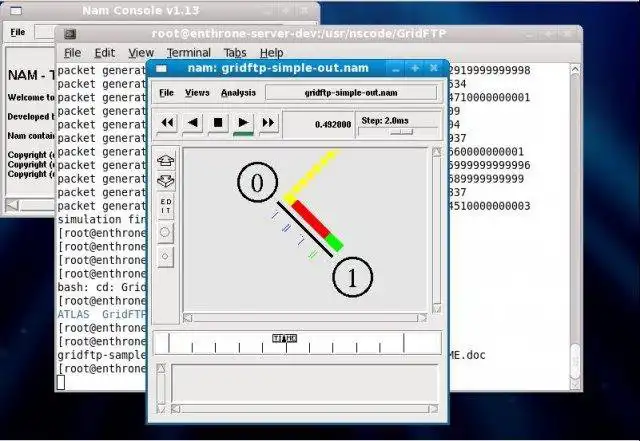 Download web tool or web app Grid Network Simulation using NS2 to run in Linux online