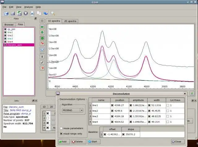 Download web tool or web app GSim - tool for NMR spectroscopy to run in Windows online over Linux online