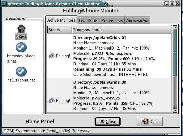 Download web tool or web app GTK Folding@home Remote Client Monitor to run in Linux online