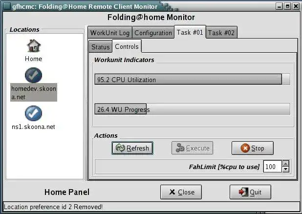 Download web tool or web app GTK Folding@home Remote Client Monitor to run in Linux online