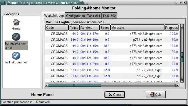 Download web tool or web app GTK Folding@home Remote Client Monitor to run in Linux online