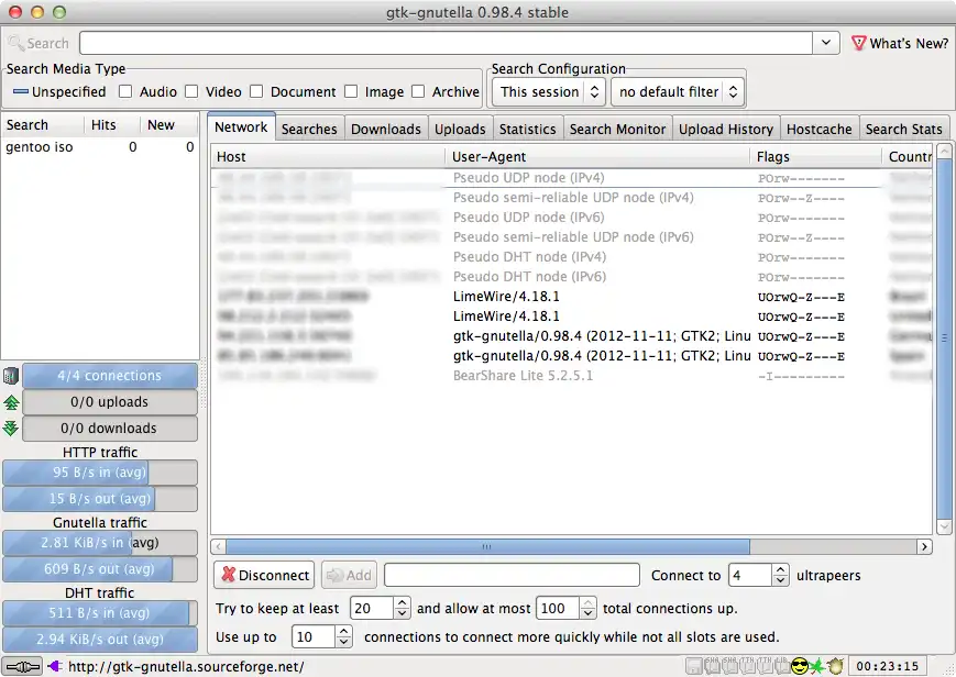 Download web tool or web app Gtk-Gnutella