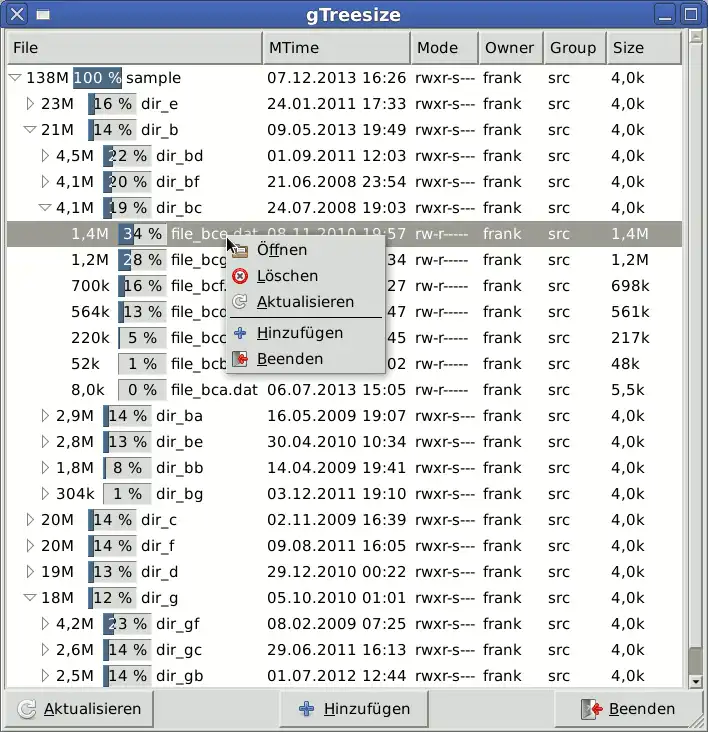 Download web tool or web app gtreesize