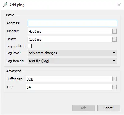 Download web tool or web app GUI Ping Monitor