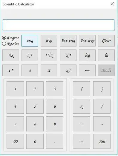 Download web tool or web app gui scientific calculator to run in Windows online over Linux online