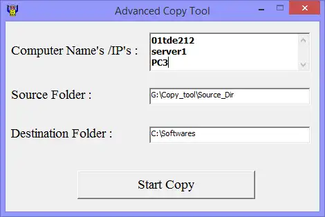 Download web tool or web app GUI_XCOPY