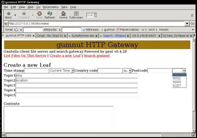 Download web tool or web app gumnut