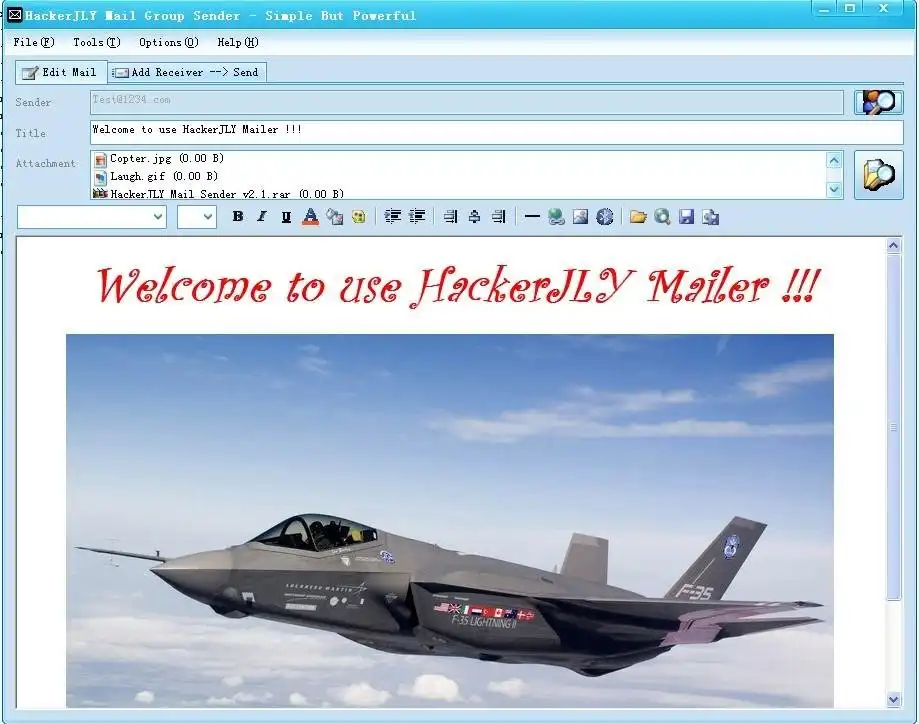 Download web tool or web app HackerJLY Mailer