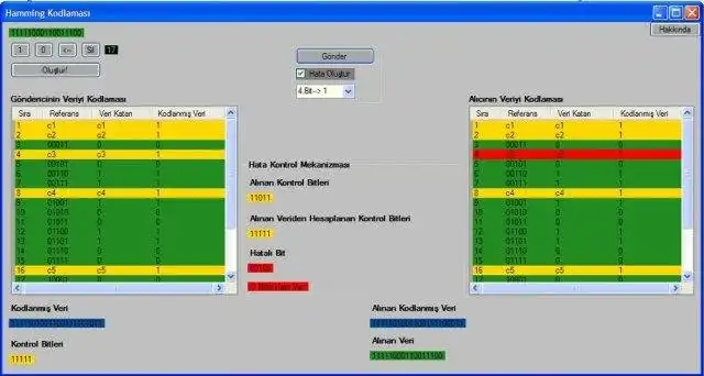 Download web tool or web app hamming coding(hamming kodlaması)