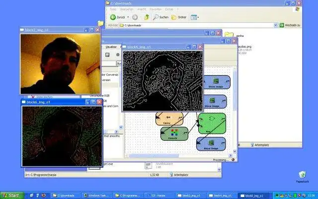 Download web tool or web app Harpia and S2iLib - easier OpenCV to run in Windows online over Linux online