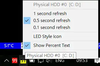 Download web tool or web app HDD Activity Guage/LED Tray Icon