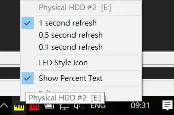 Download web tool or web app HDD Activity Guage/LED Tray Icon