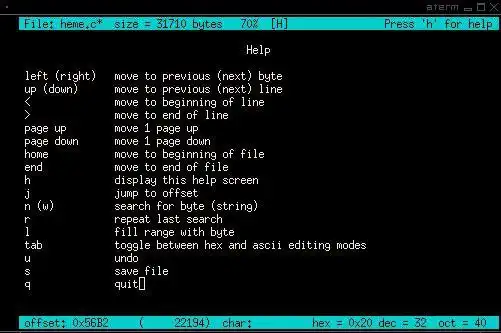 Download web tool or web app heme - unix hex editor