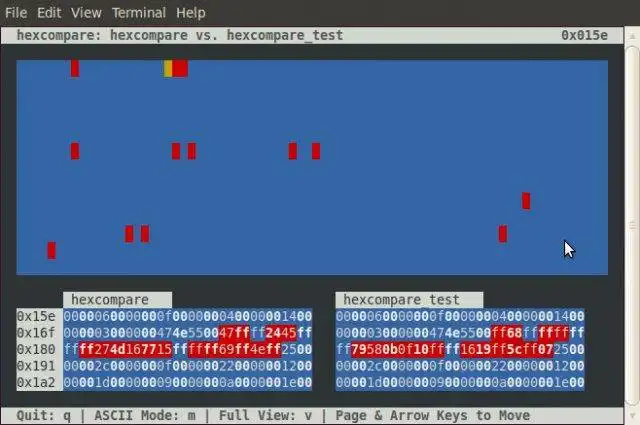 Download web tool or web app hexcompare to run in Linux online