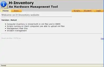 Download web tool or web app h-inventory